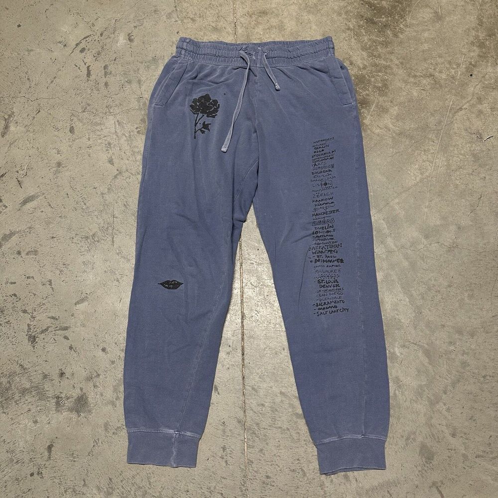 Shawn Mendes World Tour Jogger Sweatpants Size M Blue